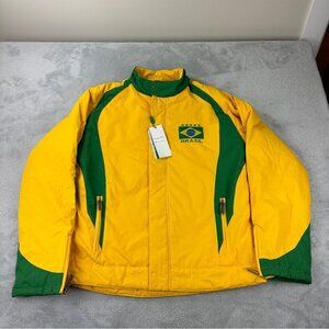 Brasil NWT Puffer Jacket Men's Size Large Outdoors Soccer